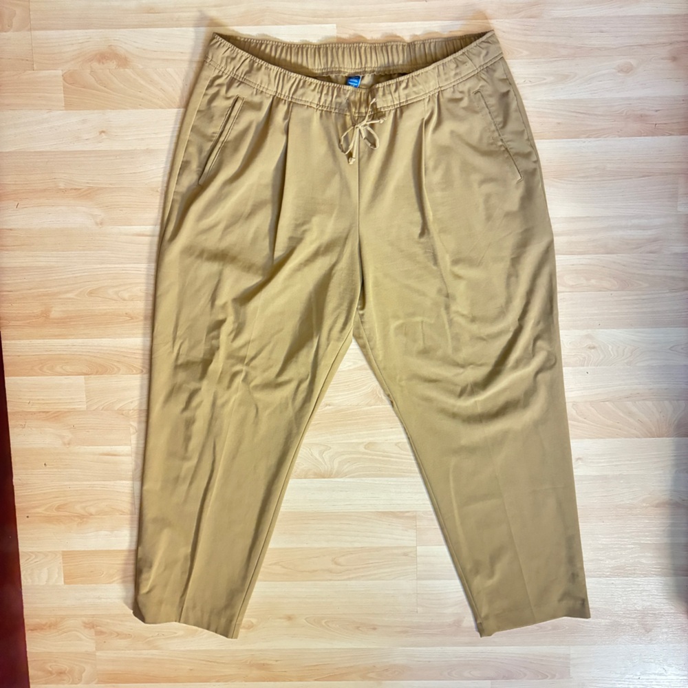 Old Navy Billie High-Rise Pull-On Straight Leg Pants Mustard Yellow Plus Size XL